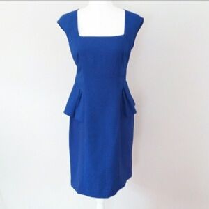 Kay Unger Dress Cobalt Blue Peplum Design Dress size 10